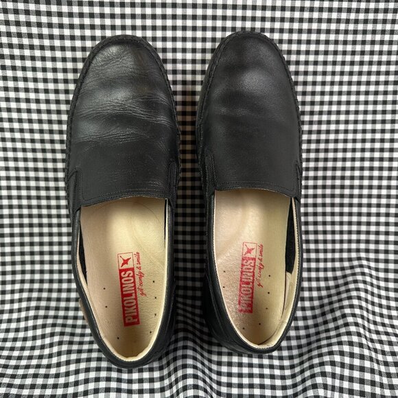 Pikolinos MARBELLA Mens Moccasin Black Leather Driving Loafer Shoe EU 44 US 10.5 - Picture 1 of 6